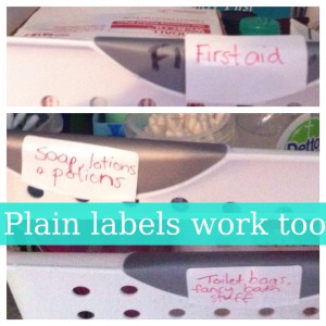 Plain labels work too