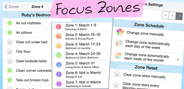 Zone Cleaning Chart For Kids