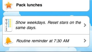 Routine reminder Routine notification