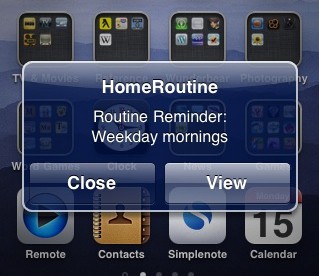 Routine reminder Routine reminder
