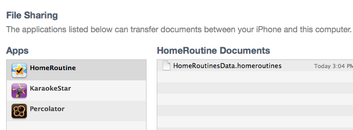 filesharing File sharing on iTunes