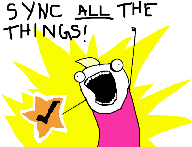 Sync ALL the things. I can't draw stars.